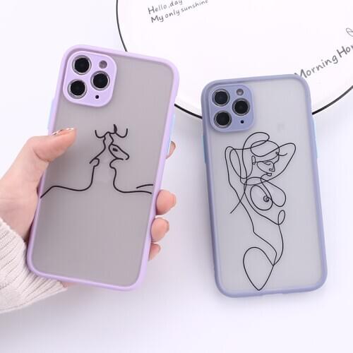 Sexy Abstract Art Camera Protection Bumper Phone Cases For iPhone 11 Pro Max XR XS Max X 8 7 6S Plus Matte Shockproof Back Cover