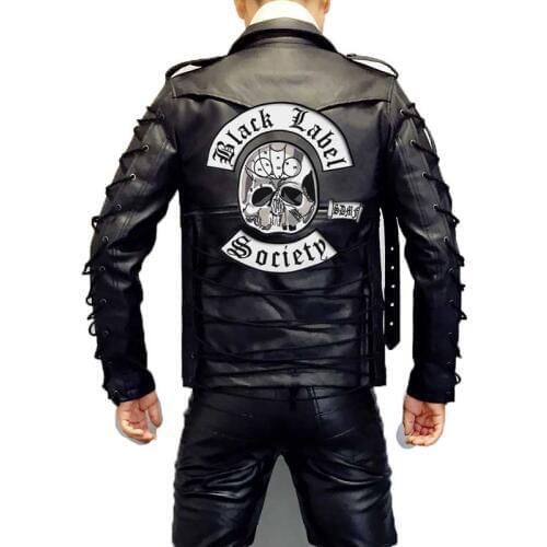 Black label society large Embroidered punk biker Patches Clothes Stickers Apparel Accessories Badge