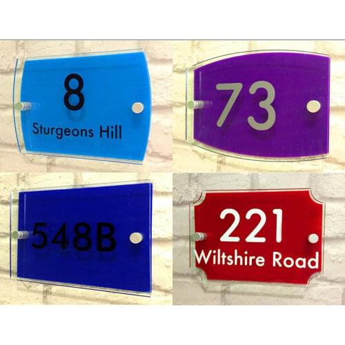 DIY House Number Custom House number Acrylic House Sign With House Number & Street Name Door sign