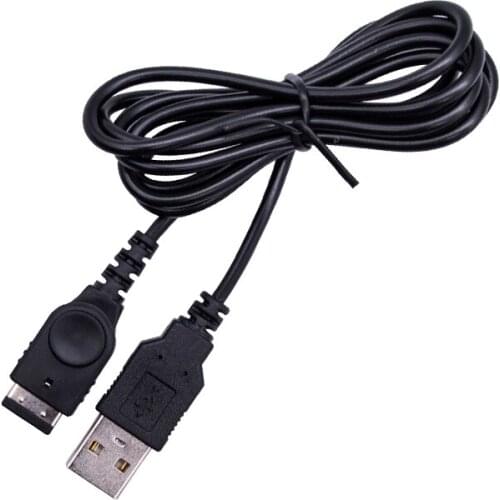 Copper Wire Core USB To GBA SP Charging Cable for GBA Sp Gameboy ABS Protect 1.2m Black Charging Cable Wholesales 500pcs/lot