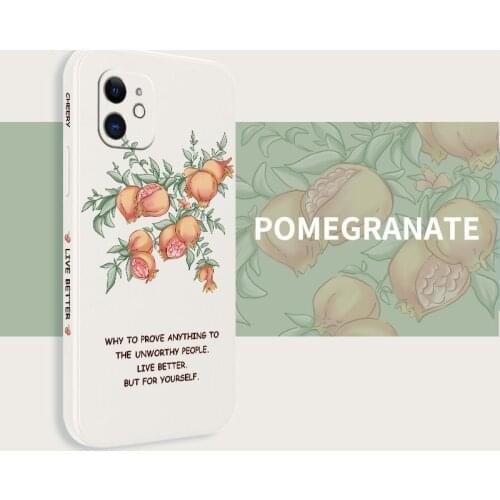 Side Grape Soft Shell Phone Case For iPhone 12 Pro Max 11 X XS XR XSMAX SE2020 8 8Plus 7 7Plus 6 6S Plus Silicone Cover