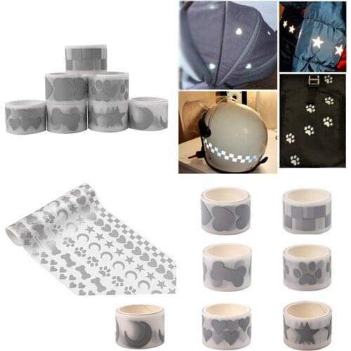 100x3CM Heart Star Reflective Sticker Heat-transfer Hot Stamping Foil Vinyl Film For Garment Fabric Diy Clothing Accessories