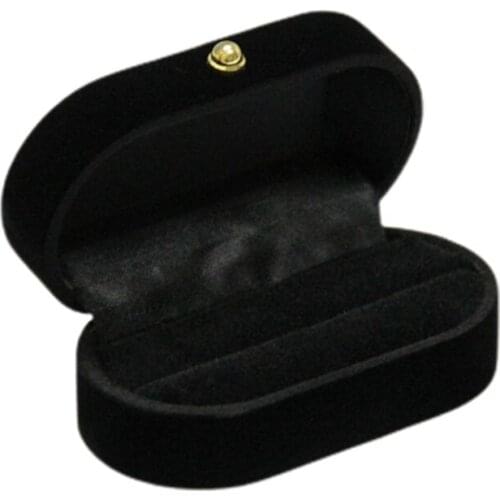 652B Portable Double Rings Box Display Jewelry Gift Holder Wedding Engagement Ring Case Organizer for Women