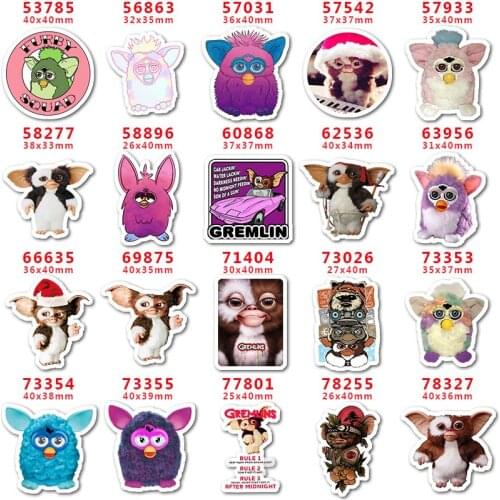 DIY Craft Supplies Sewing Accessories Cartoon Little Monsters Printed Planar Resins Mold 10 Pieces. PR-53785