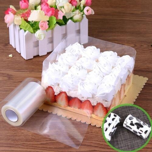 Transparent Mousse Cake Dessert Surrounding Hard Bounded Decorative Sheet Food Film Around Cake Edges OPP Plastic Band