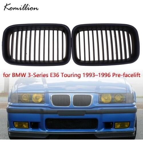 1Pair Car Front Center Racing Grills Kidney Auto Hood Grilles for BMW 3-Series E36 Touring 1993 1994 1995 1996 Pre-facelift