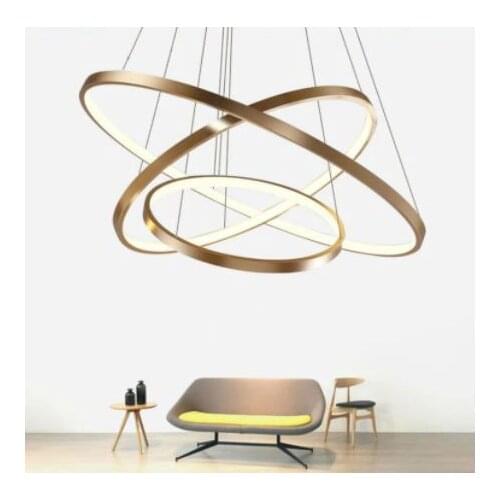 LED ceiling lamp LED suspended lighting 5 rings 60 80 100 80 60cm living room dining room kitchen