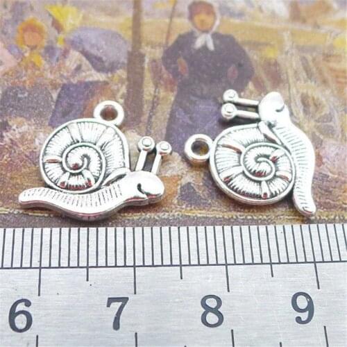 Snail Animal Charm Pendants Jewelry Making Finding DIY Bracelet Necklace Earring Accessories Handmade 5pcs
