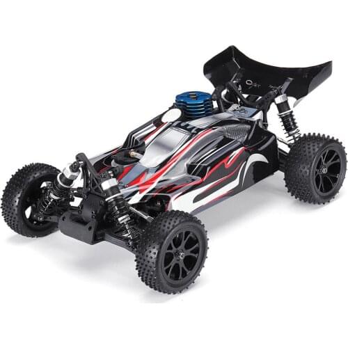 VRX RH1006 1/10 Scale 4WD Nitro RTR Off-Road Buggy High Speed 2.4GHz RC Car Kids Gifts(With Force.18 Methanol Engine)- Black Red