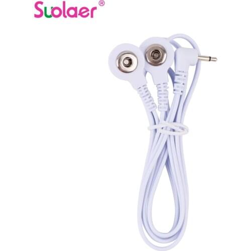 1PC Durable Replacement Electrode Pads Tens Unit Lead Wires Cables for Tens EMS Standard 5mm Connection Massage Tools 2-Way