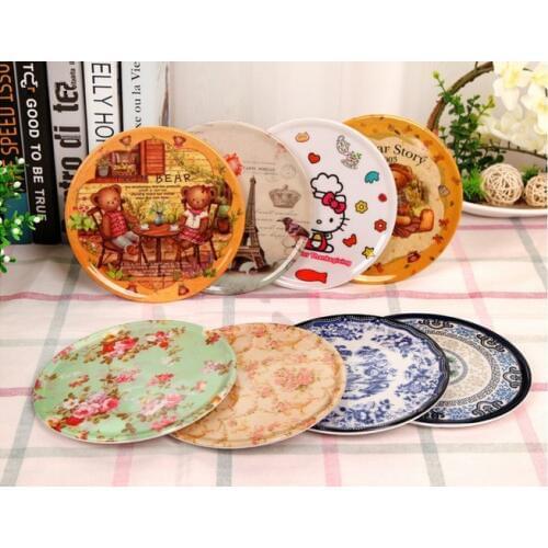 1PC Dinner Placemats Circle Mat Cartoon Heat Pad Bowl Pad Large Pot Holder Dining Table Coaster OK 0452