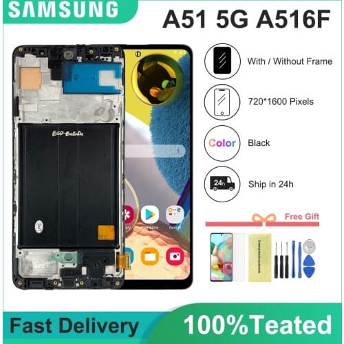 100% Test LCD For Samsung Galaxy A51 5G LCD Display Touch Screen Digitizer Assembly For Galaxy A51 5G A516 A516B A516F LCD