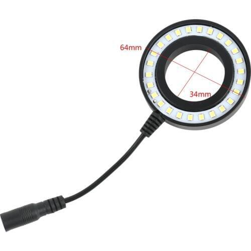 High Luminance Adjustable SMD 26pcs LED Ring Light Illuminator Lamp For Microscope Camera Zoom C-mount Lens Mounting Thread 42mm