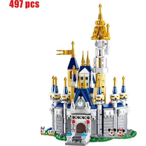 New 497 pcs building block toy Disney Mickey Minnie dream castle model building block girl boy toy gift