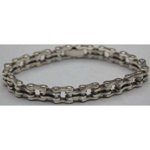 Real 925 Sterling Silver Bracelet 8mmW Car Chain Bracelet 18.5cm For Men Women