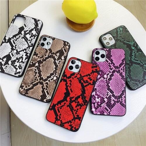 Cool Snake Texture Phone Case For iPhone 12 Pro Max cover For iphone 7 plus 8 6s XR X XS Max ip11 pro max protection Phone bags