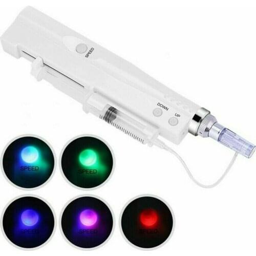 Hydra Injector Aqua Derma Pen With 12 Pin Needles and Tube 2 in 1 Portable Smart Pen Facial Machine