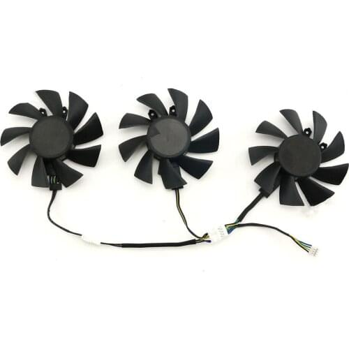 Graphics Card Right Middle Left Cooling Fan For ZOTAC RTX2060 GTX1660 1660tiS X-GAMING HA