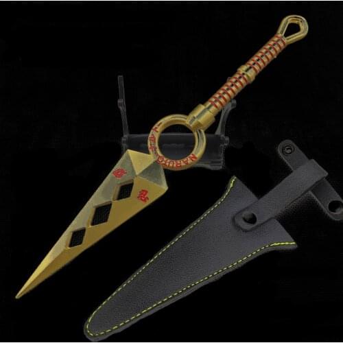 Alloy Sword Toy Animation Game Peripheral 23cm Cosplay Golden and Silver Weapon Model Ninja Shuriken Model Metal Crafts