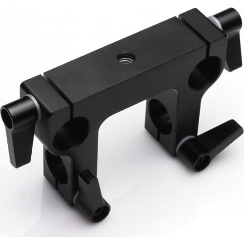 4-Holes 15mm Rod Clamp Converter fr Light Weight Support Film 4K 8K Mirrorless DSLR Camera Rig Follow Focus Monitor Grip Handle
