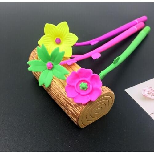 Creative Stationery Lovely Soft Student Prize Plant Flower Grass Neutral Fashion Sweet Lucky Flora flowers design Ballpoint pen