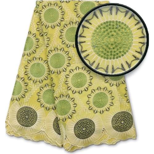 2021 Nigerian Swiss Laces Lemon Green Flower Pattern Elegant French African Nigerian Latest Design Style High Quality Best Price