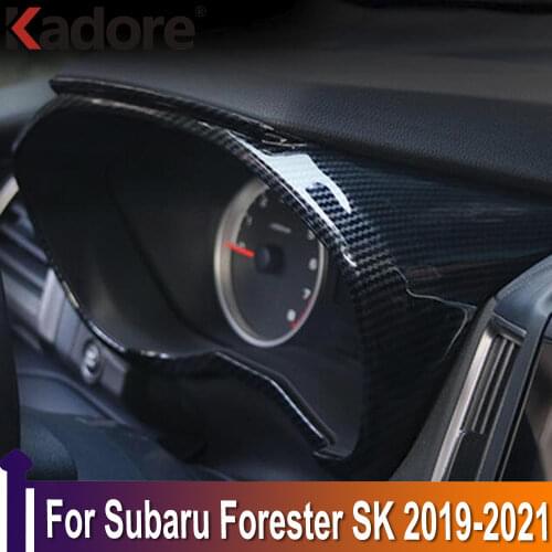 For Subaru Forester SK 2019 2020 Carbon Fiber Car Dashboard Instrument Meter Panel Cover Trim Decoration Accessories