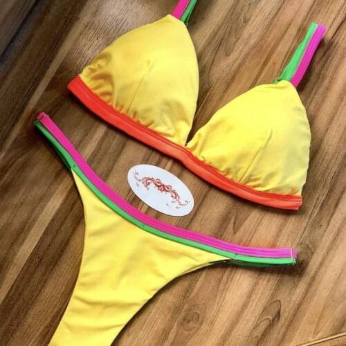 QINJOYER Bikini Swimwear Women Swimsuit Sexy Push Up Micro Bikinis Set Swimming Bathing Suit Beachwear Brazilian Bikini 2021