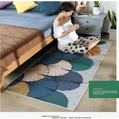 Linen Carpet Rug Simple Floor Mat for Living Room Bedroom Rugs Carpet Anti-slip Area Modern Floor Rug Bedside Mat Home Decor