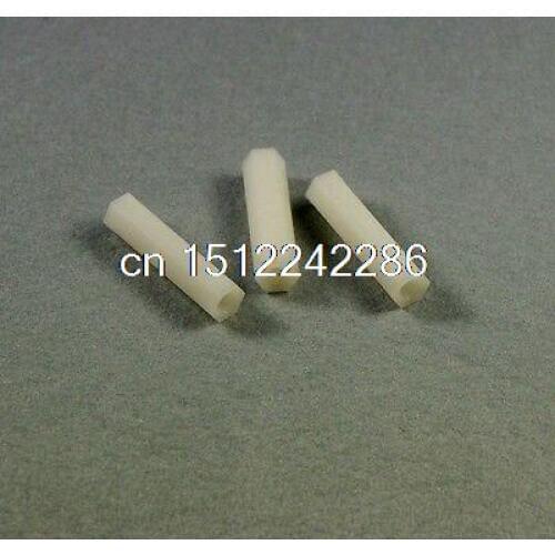 Lot50 Metric M4 25mm Hexagon Nylon Threaded double pass Spacers Free shipping