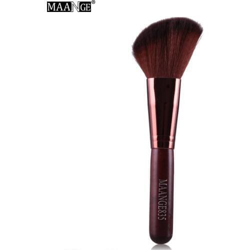 MAANGE 1Pcs Round Angled Top Makeup Brush Power Foundation Blush Concealer Contour Blending Highlight Cheek Brush Beauty Tool