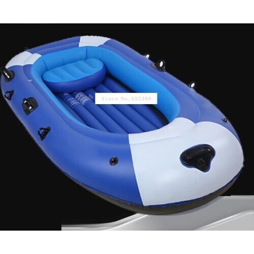 3/4 Person PVC Inflatable Rowing Boat Bearing 210kg/310kg Durable PVC Fishing Boat Set with Paddle Pump Set 225x127cm/257*136cm