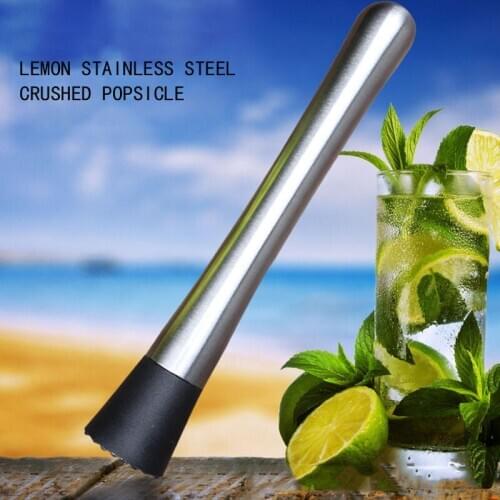 New Lemon Stainless Steel Broken Popsicle Bar Mixer Bar Mojito Cocktail DIY Drink Fruit Muddler Crushed Ice Barware Bar Tools