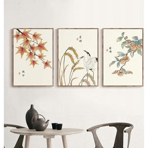 Original Chinese Wall Art Canvas Painting 24 Kinds Of Festivals Poster And Print Picture For Living Room Aisle Studio Home Decor