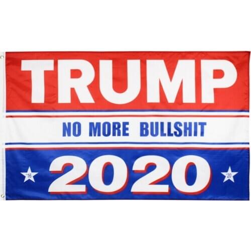 Yehoy hanging 90*150cm star 2020 President USA no more bullshit Flag For Decoration