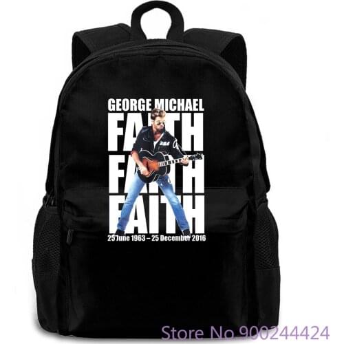 RIP George Michael 1963-2016 Memoriam Black New Personalized Custom Harajuku Rick women men backpack laptop travel school