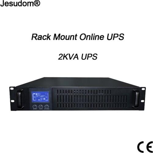 Rack Mount UPS 2KVA 1600W External 72VDC Batteries Bank to 220AC50HZ LCD On-Line Zero Transfer Time Uninterruptible Power Supply