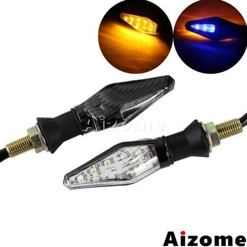 8mm Motorcycle LED Turn Signals Amber Flash Light For Yamaha Honda Suzuki Kawasaki CBR ZXR GSXR GS YZF Turn Indicator Blinkers