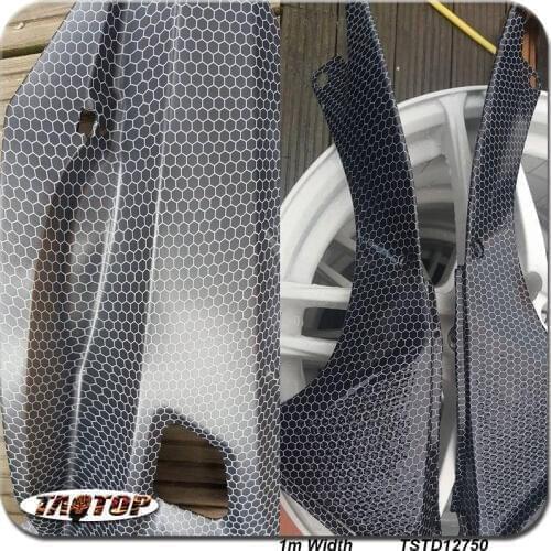 TSTD12751 1M * 10M new pattern popular white transparent carbon fiber bee net Hydrographics Film Water Transfer Printing Films
