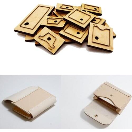 Japan Steel Blade Rule Die Cut Steel Punch Card Holder Cutting Mold Wood Dies for Leather Cutter for Leather Crafts 110x90mm