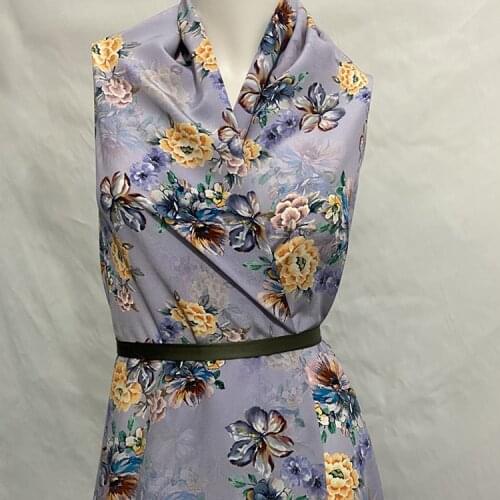 Womens silk dress fabric purple pure silk crepe de chine fabric not transparent,SCDC1338