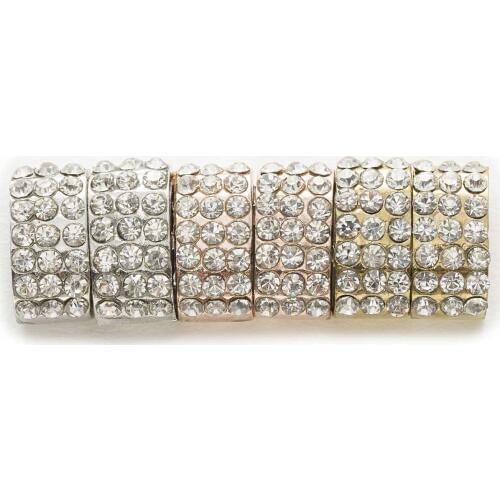 1 Set Clear Rhinestone Oval Shaped Magnetic Clasps Findings Connectors Accessories Jewelry Making 14x14mm