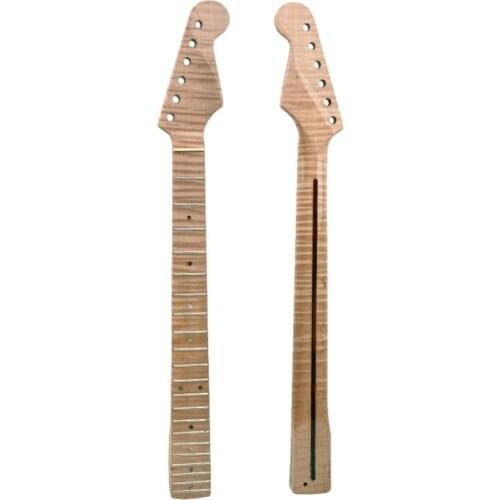 1pc 21 frets Tiger flame maple Electric Guitar Neck Guitar accessories Parts musical instruments
