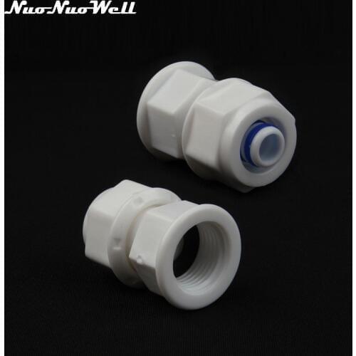 1pc NuoNuoWell POM 1/2" Female Thread to 12/16mm Soft Hose Straight Connector for Water Heater Accessories 0.5 inch Pipe Adapter