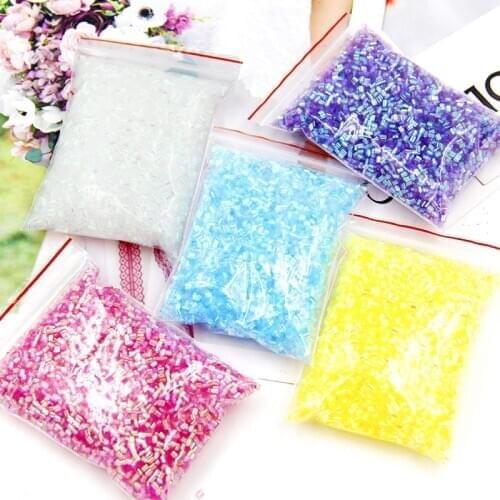 10g Slime Additives Supplies Sound Bead Accessories AB Color-plated Hose Fluffy Filler Lizun DIY Toys Kid Slime Supplies Decor