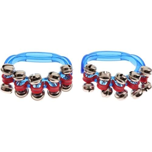2 Pieces Hand Shaker Bell Handbell for Baby Toddler Musical Toys Birthday Gift
