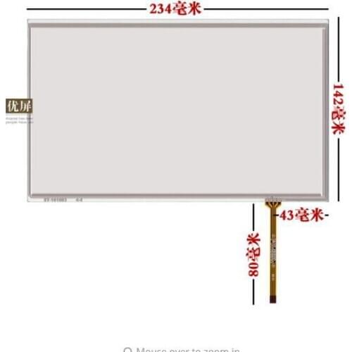 234*142 Excellent screen 10.1'' inch four wire resistance touch screen industrial computer handwriting screen quality 1024*600