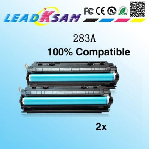2x replacement for hp 283A toner cartridge compatible for HP283a Laserjet pro M127NF M126NF M125NW M125 M126 M127 M128 CF283A