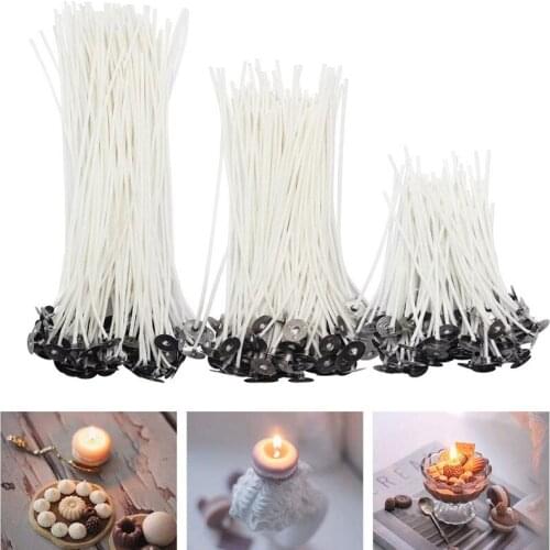 50Pcs Candle Wicks Kits Low Smoke Natural Cotton Candle Wicks Flameless Wick DIY Candle Making 5/10/15cm