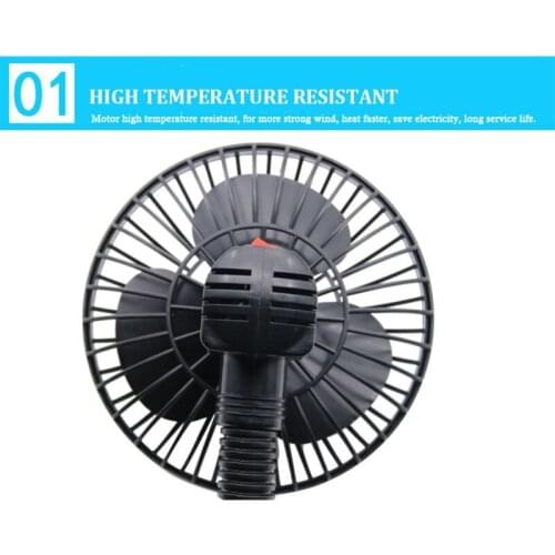 12V Mini Car Fan Cigarette Lighter Caravan Boat Vehicle Cooler